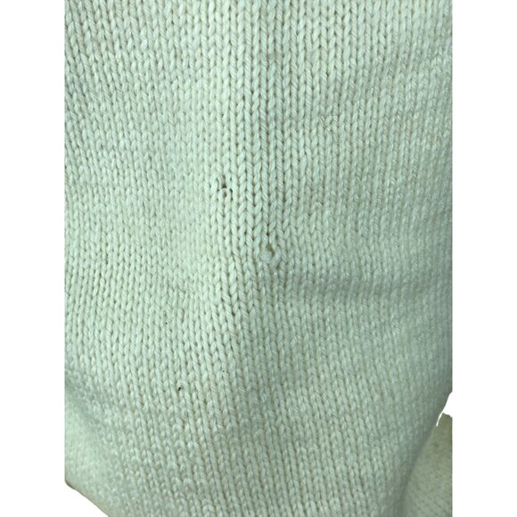 Vintage hand knit pullover sweater in yellow and white Size M/L - Picture 6 of 7